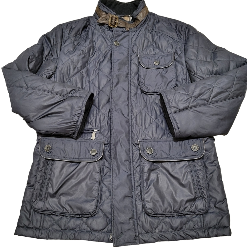 Bugatti Black Quilted Utility Jacket